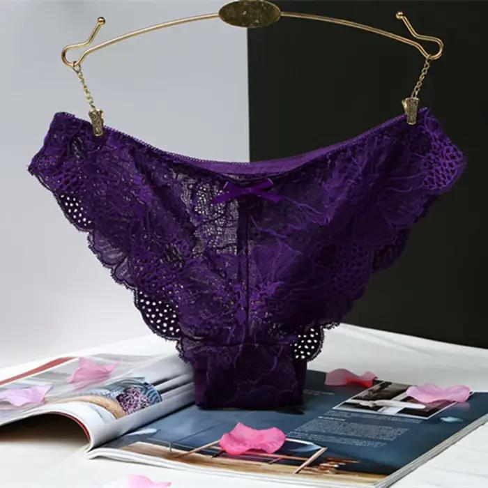 Culotte en dentelle brodée florale de style français pour femmes