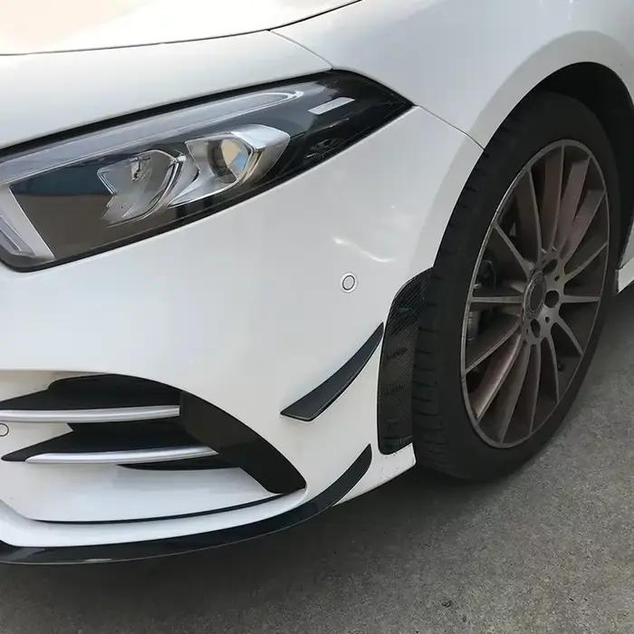 Pour 2019 à plus pour Mercedes Benz classe A Hatchback berline W177 AMG ligne universelle pare-chocs avant garniture latérale becquet ABS brillant B