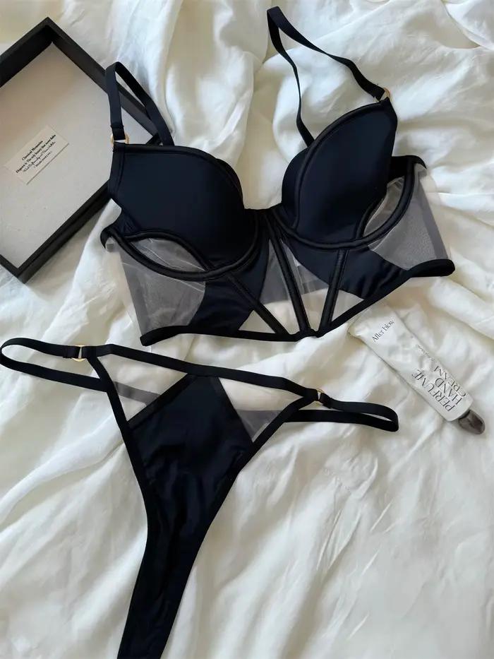 Ensemble de soutien-gorge en arête de poisson avec sous-vêtement