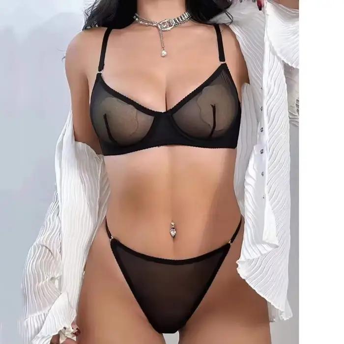 Ensemble de soutien-gorge en dentelle ultra-fine