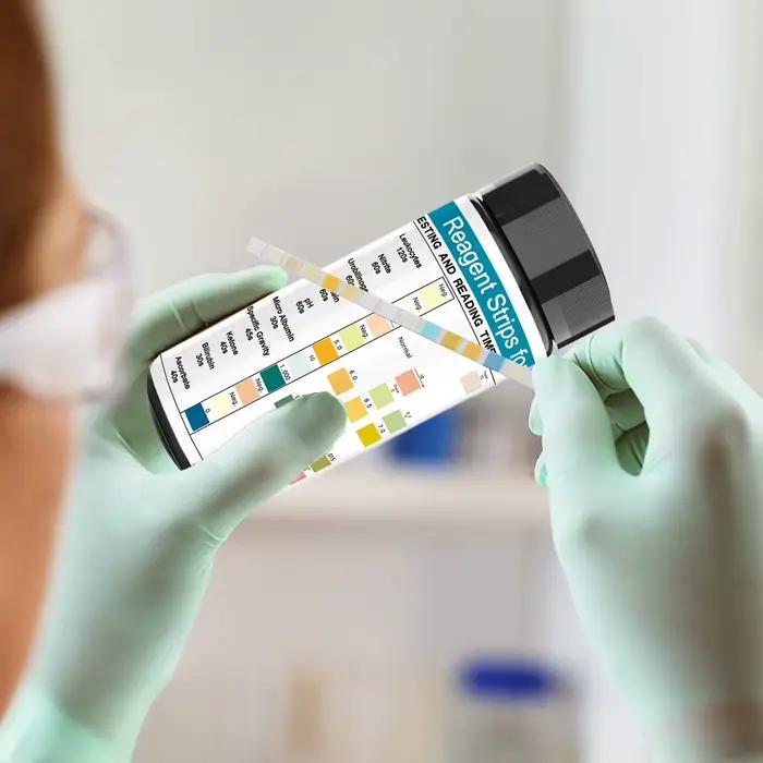 Bandelettes de test d'urine, bandelettes urinsubtiles, leucocytes, nitrite, urobilinogène, cétone 10000 PH, 10 paramètres, 100 pièces