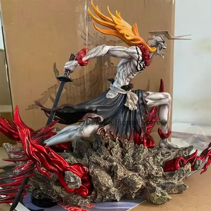 23 cm blanchi creux Ichigo figurine à collectionner poupée Saigo No Getsuga Tenshou creux Kurosaki Ichigo Statue modèle jouets