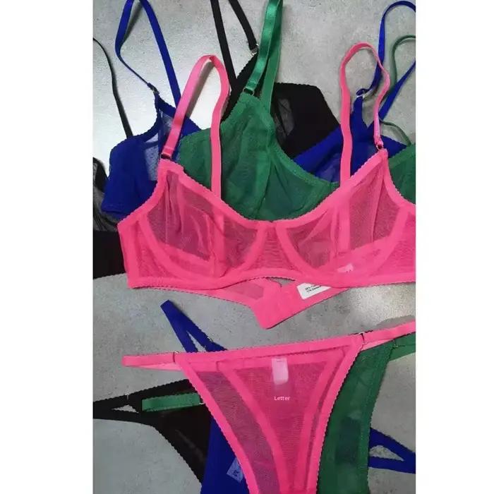 Ensemble de soutien-gorge en dentelle ultra-fine