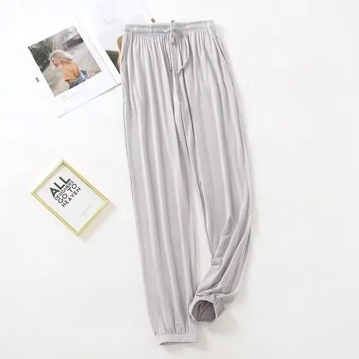 Pantalon de pyjama pour femmes printemps et été mince Modal ample décontracté grande taille