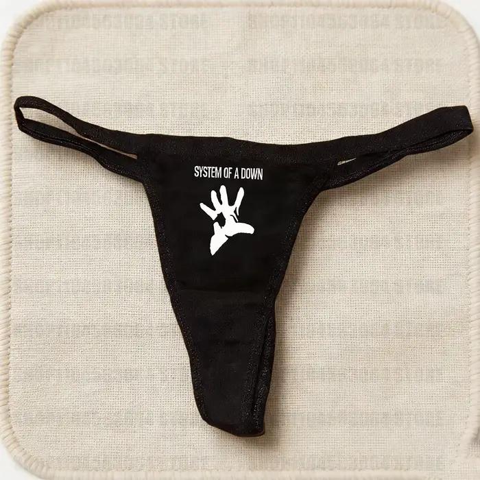 String imprimé avec lettres de lingerie mignonne pour femmes