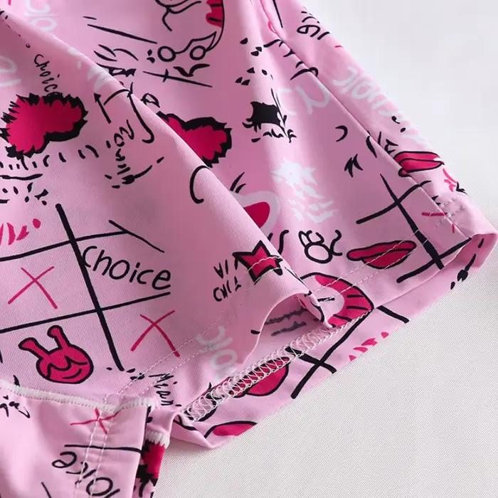 Glace soie été femmes culottes Sexy dessin animé imprimé sous-vêtements respirant sans couture slips femmes intimes Femme Femme pantalon