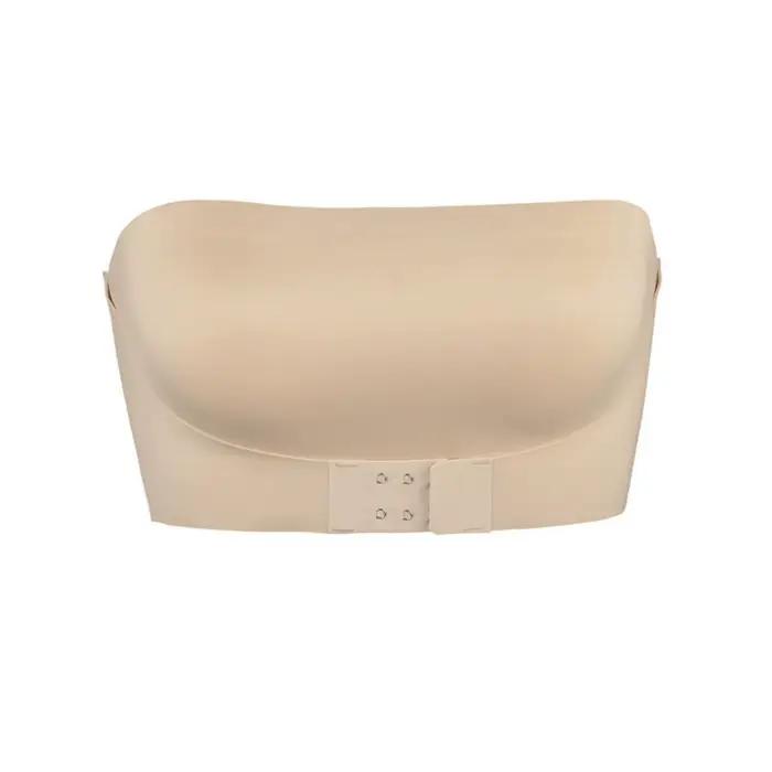 Soutien-gorge bandeau sans bretelles pour femme, antidérapant, sans armatures, sans couture, rembourré, type tube top pour tenues sans bretelles et occasions spéciales