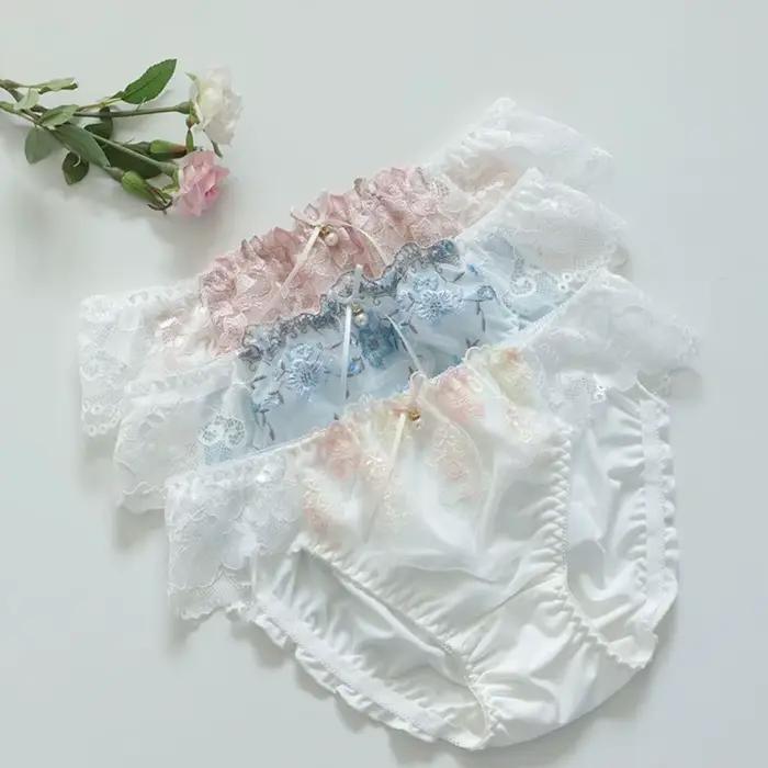 Culottes en dentelle pour femme avec nœud