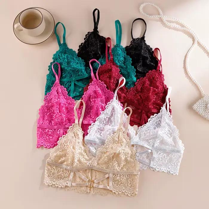 Soutien-gorge en dentelle transparent pour femmes