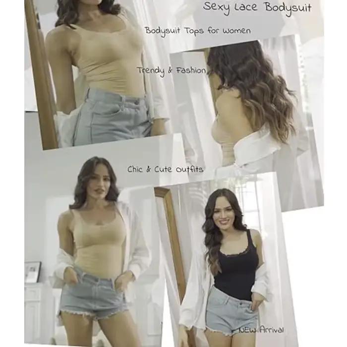 GUUDIA débardeur body dentelle col carré Shapewear