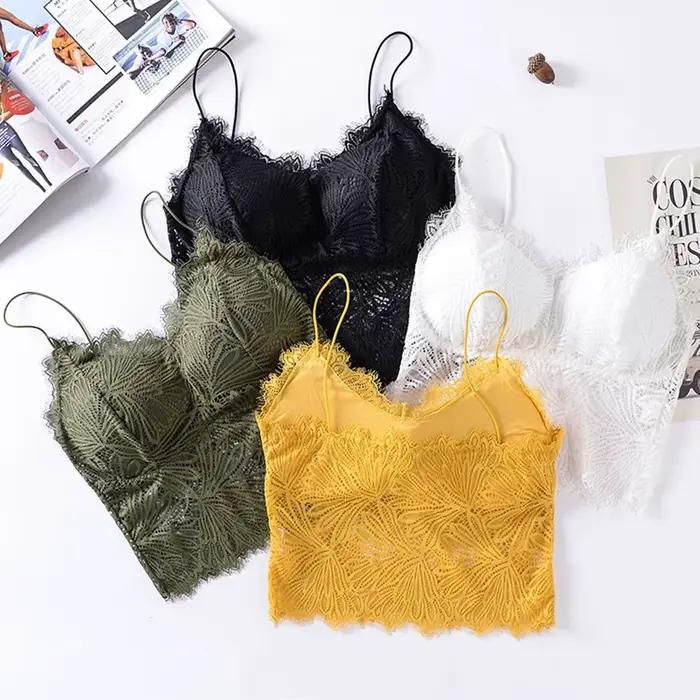 Soutien-gorge en dentelle non rembourré pour femme