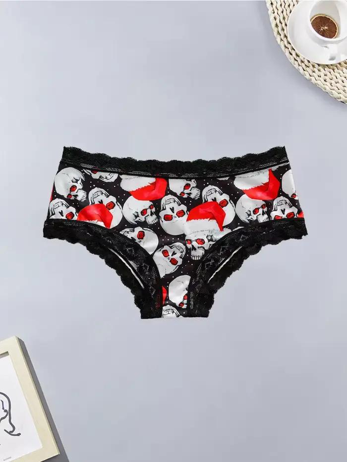 Culotte sexy en dentelle pour femmes, 4 pièces, short de noël à la mode et confortable pour filles