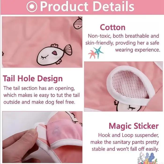 Couche lavable pour chien, facile à réutilisable, confortable avec sangles réglables, antidérapante, 87HA