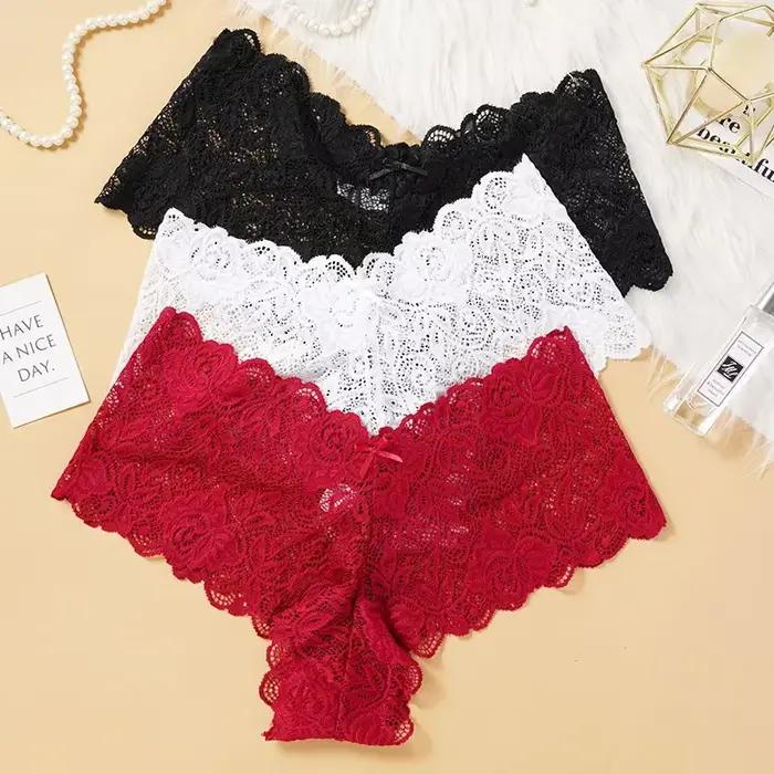 Culottes en dentelle florale sexy pour femmes