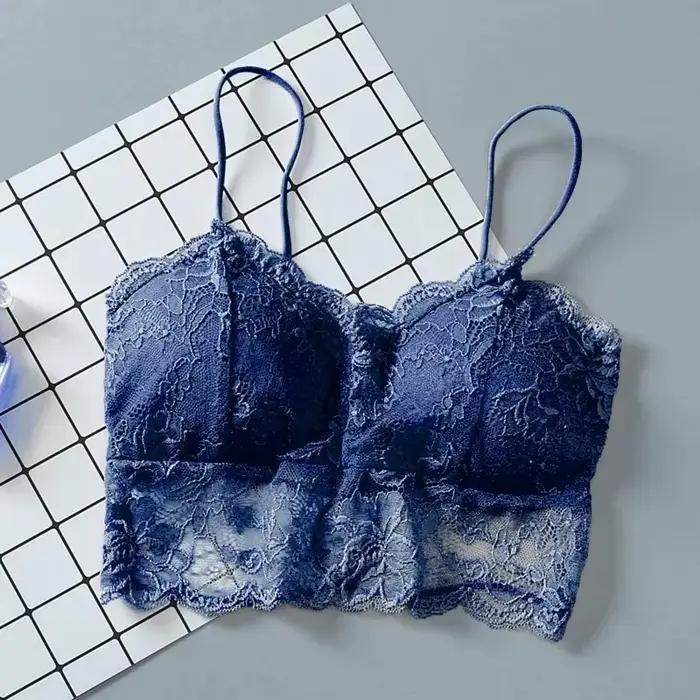 Été femmes dentelle haut sexy soleil hauts sans manche rembourré Bralette soutien-gorge Bustier fermeture éclair dos Club boléro réservoir lingerie жletiе белье