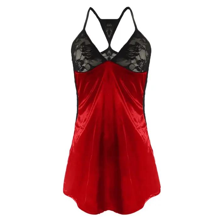 Satin soyeux Lingerie Sexy femme dentelle panneau