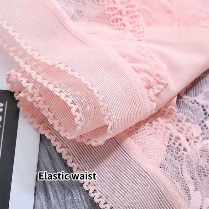 Culotte en dentelle Sexy sans couture Lingerie Ice injTransparent slip taille basse femmes S-XL