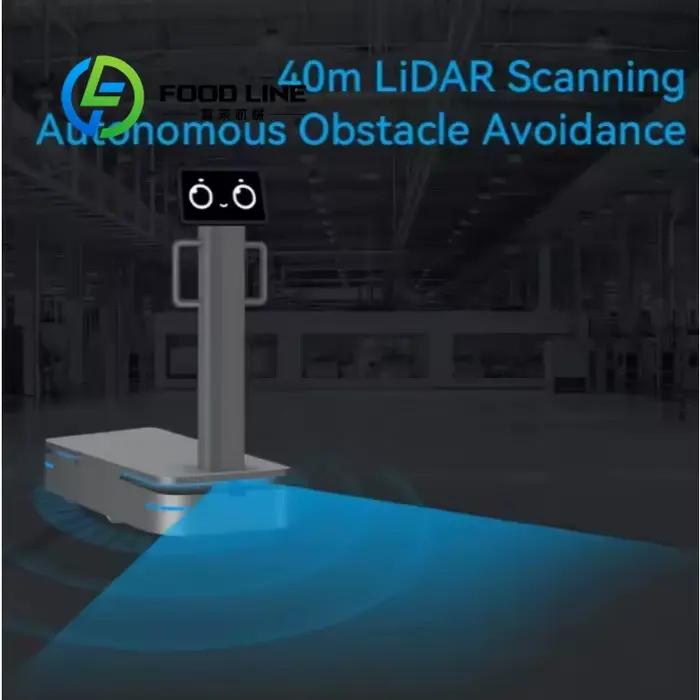 Robot d'entrepôt à grande capacité personnalisé, navigation autonome, ligne d'assemblage d'usine, livraison, faible entretien