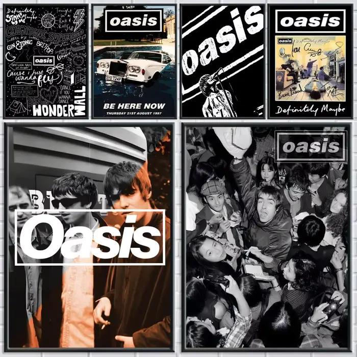 Autocollants d'affiche de bande o-oasis, peinture murale, décor auto-adhésif pour chambre à coucher, salon, maison, sparadrap muraux HD, cadeau