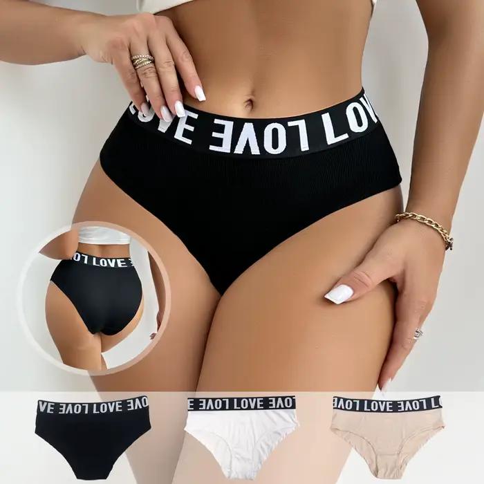 Nouvel Arrivage Culottes Triangle Femme Respirantes à Taille Mi-Haute Effet Push-Up Sans Coutures Antibactériennes Confortables