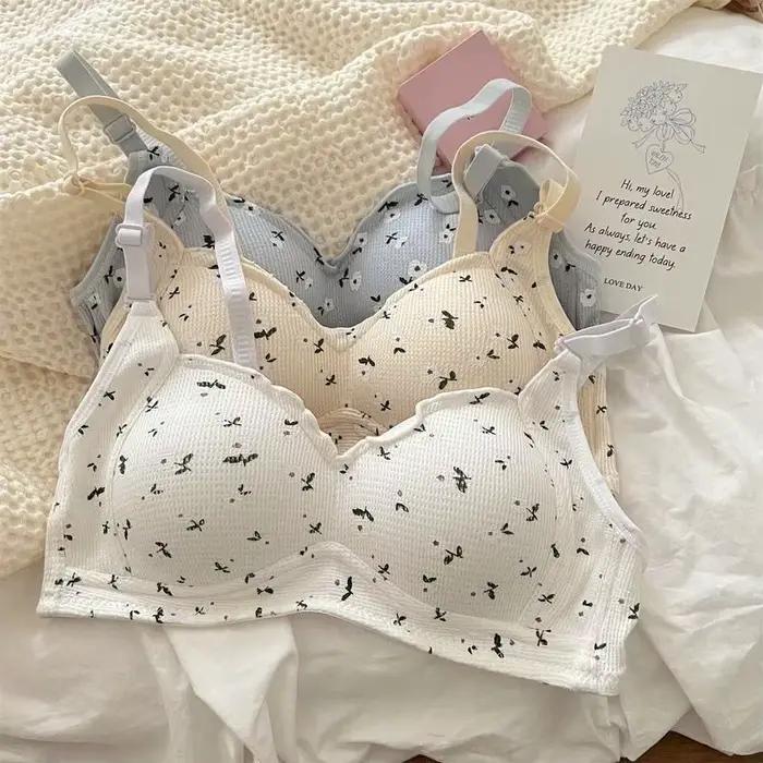 Lingerie confortable à imprimé floral pour femmes