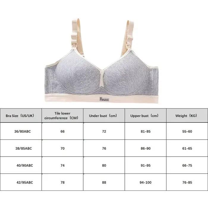Soutien-gorge d'allaitement en pur coton à double boutonnage, confortable et respirant, avec fines bretelles froncées, sans coutures, anti-affaissement