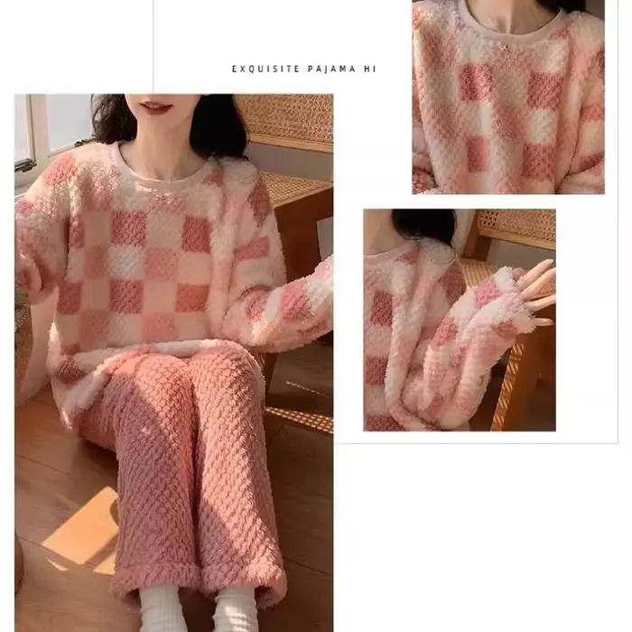 Vêtements pour femmes pyjamas hiver épaissir garder au chaud mode Hit produit extérieur à la maison exquis mignon quatre saisons voyage