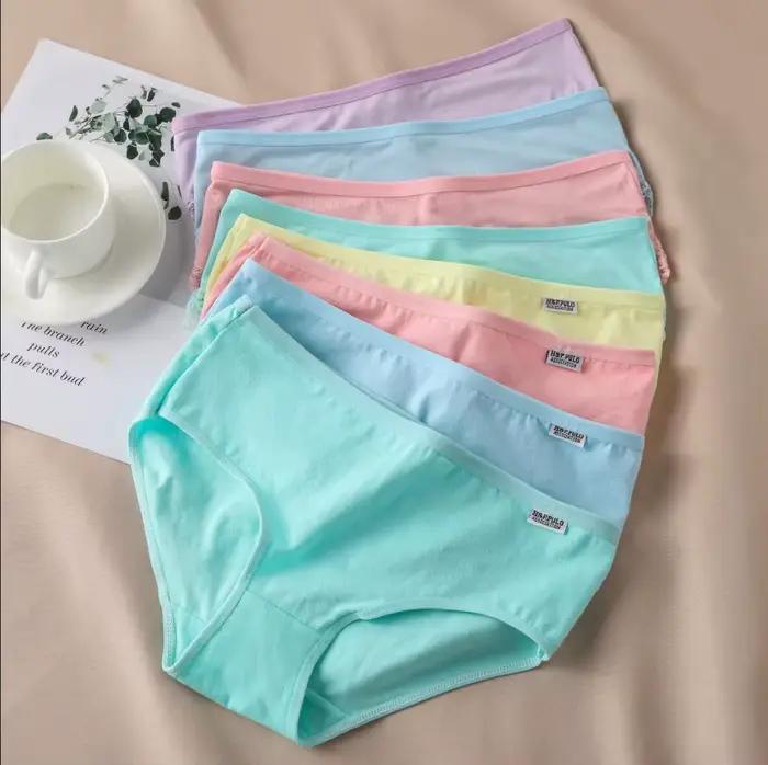 Culotte confortable en coton taille moyenne pour femme