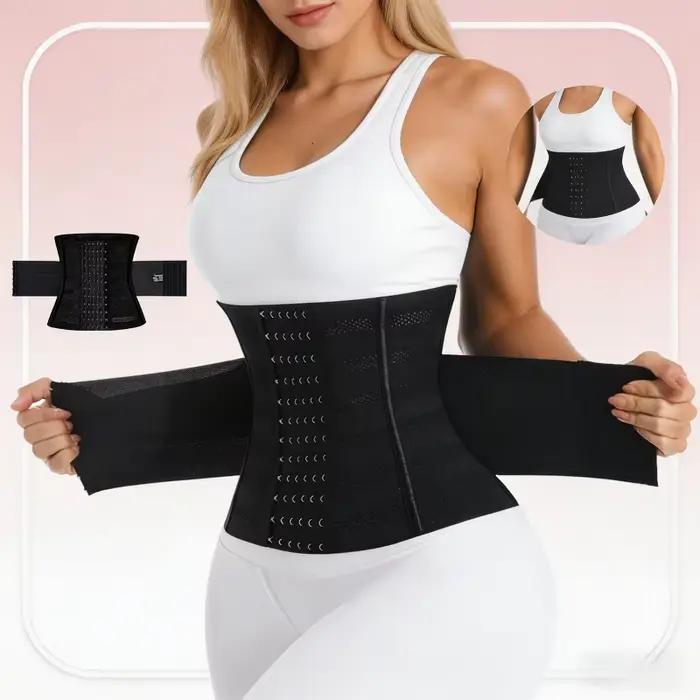 Gaine amincissante pour femmes, corset, gaine de maintien de la taille, double contrôle du ventre, effet ventre plat, polyester élastique, soutien ferme, confort maximal, sport, fitness, yoga, silhouette élégante
