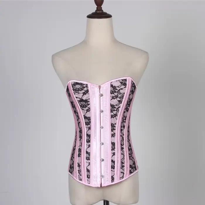 Corset rose haut bustier victorien surbuste princesse élégant Corsets