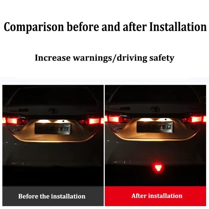 Feux de freinage multi-mode à distance dynamique de Style F1, troisième feu de freinage arrière triangulaire pour voiture, lampe d'avertissement d'arrêt de sécurité pour JDM BBA