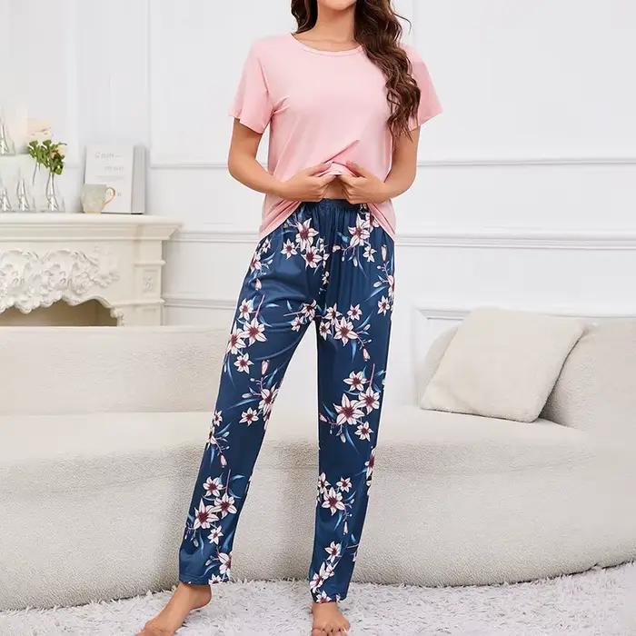 Pyjama Femme costume de maison doux confort vêtements de nuit