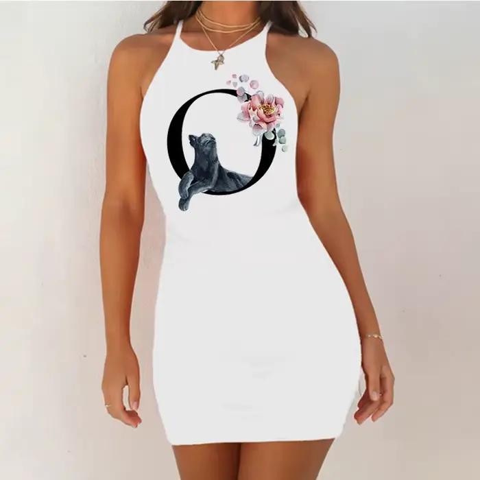 Chemise de nuit imprimée alphabet anglais