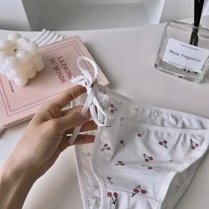 Lolita – culotte en coton à motif cerise pour femmes