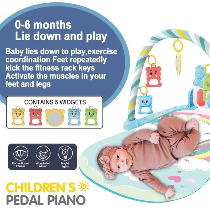 Tapis d'éveil musical pour bébé 0-36 mois avec piano, jouets d'activités, tapis de jeu à pédales, cadeaux d'éducation précoce pour nouveau-nés