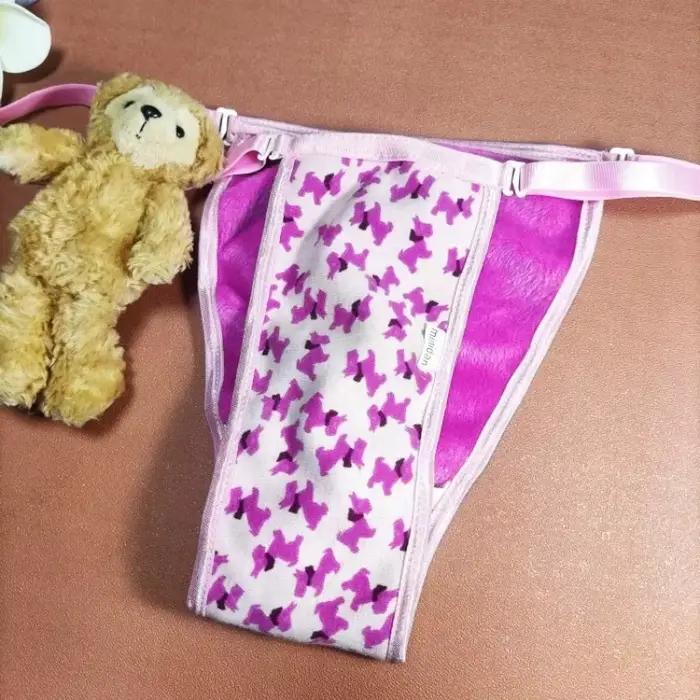 Culottes T-Briefs en dentelle douce au toucher de fourrure