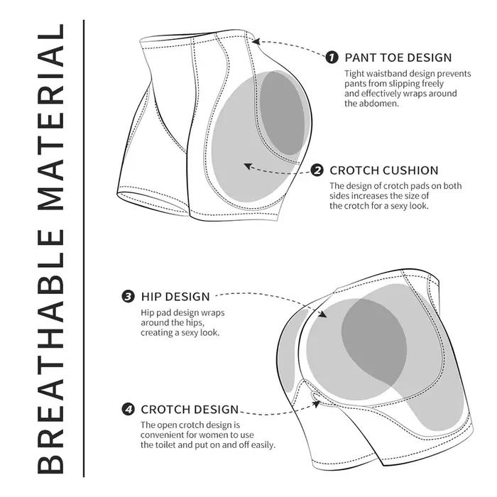 Culotte Rembourrée Fesse Complète pour Femme