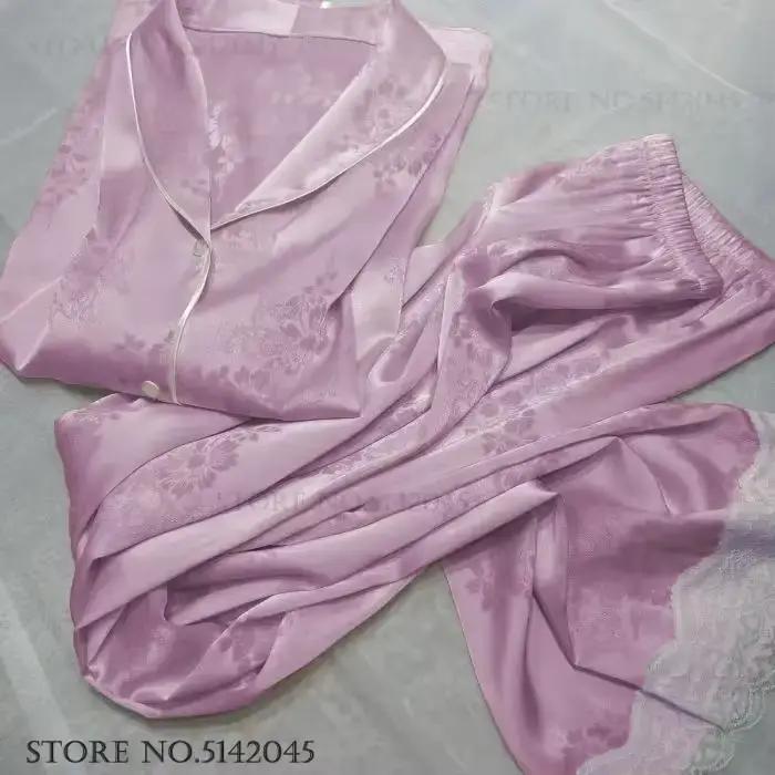 Femme 2 pièces Pyjamas ensemble vêtements de nuit nouveau Style chinois Jacquard Pyjama