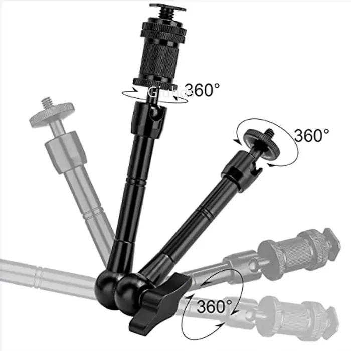 Bras articulé magique en métal, Super pince réglable pour lumière LED LCD vidéo SLR DSLR, accessoires d'appareil photo