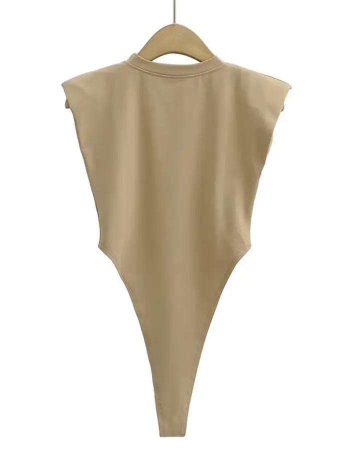 Hauts sexy femmes été moulants rembourrés épaules body noir blanc pour femmes sexy club style occasions spéciales