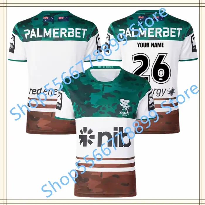 Maillot de rugby 2026 Anzac Round / Knights Home / Away / Training / Multicultural / Captains Run, tailles enfant : 16-26, tailles homme : S-5XL