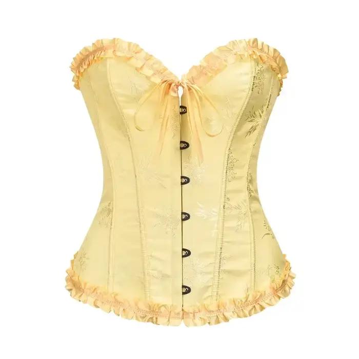 Corsets Bustiers pour femmes surbuste Corselet haut Sexy à lacets Jacquard Vintage mode fille corps forme Lingerie Korsett