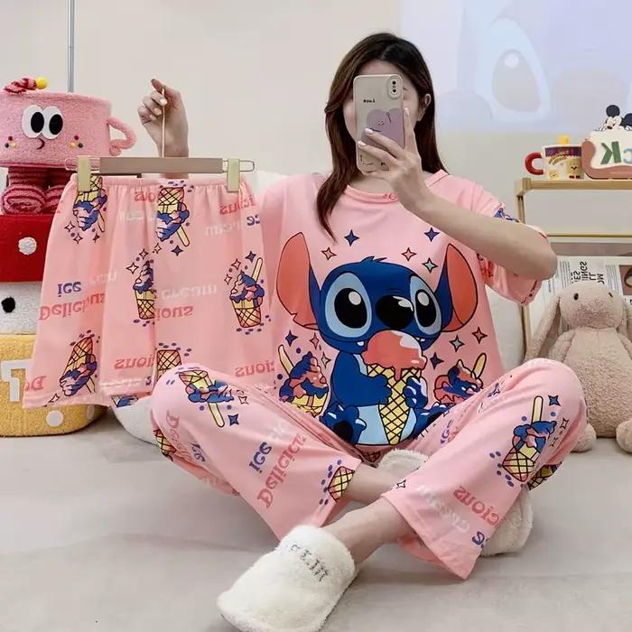 Nouvel ensemble pyjama trois pièces pour femme