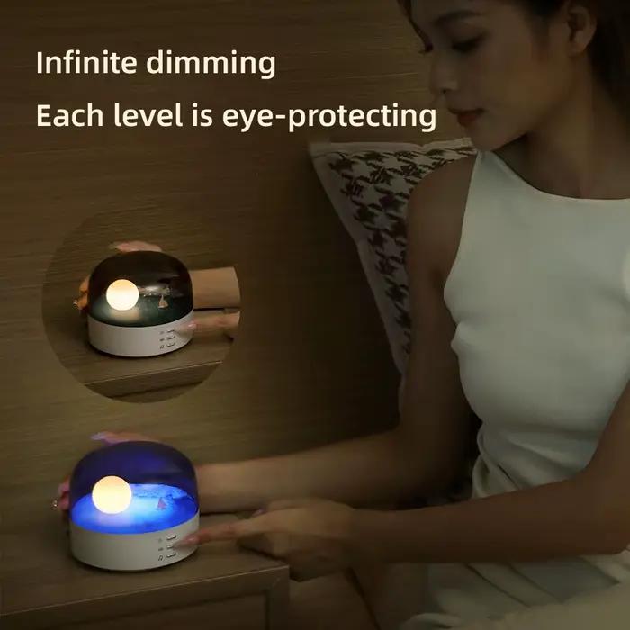 Veilleuse créative à gradation continue, lampe d'ambiance de chevet, Protection des yeux, lune, cadeau romantique, décoration de salle, ornements