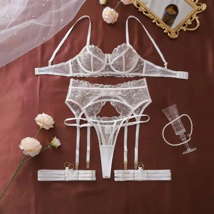 Nouveaux Ensembles de Lingerie Française pour Femme : Soutien-Gorge Brodé Fantaisie