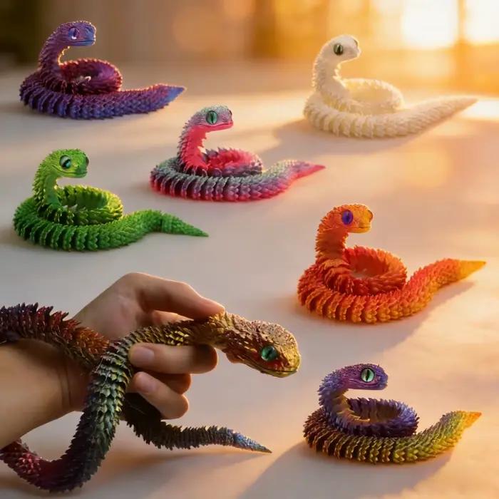 Oeuf de Dragon serpent imprimé en 3D, roman multi-articulation, cadeaux de pâques, décompression, jouets pour enfants, décorations de bureau imprimées, offre spéciale