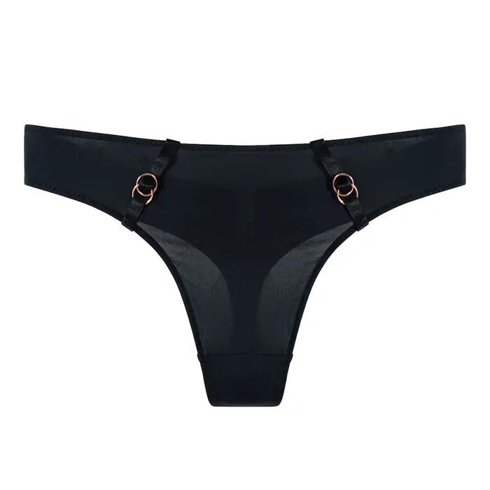Taille basse T-Back culotte solide sous-vêtements décontractés pour les femmes Sexy Hipster