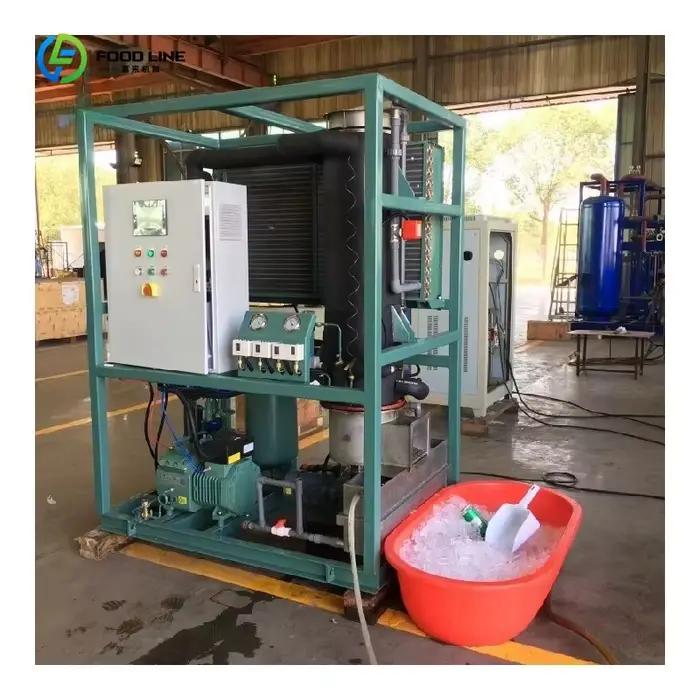 Machine à glaçons industrielle de 1,5 tonne par jour pour la consommation et le refroidissement des fruits de mer, personnalisable pour usage commercial