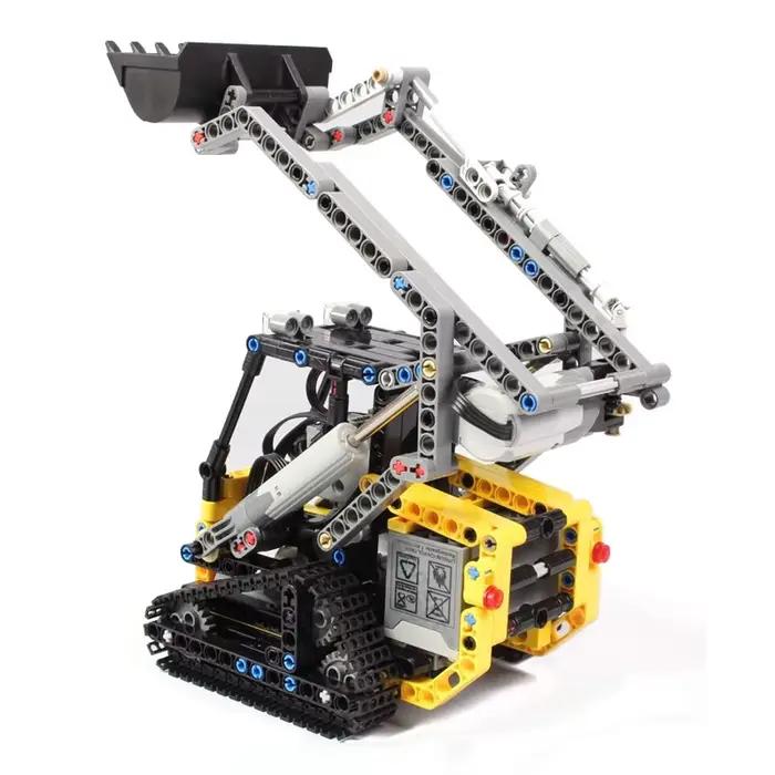 Briques techniques MOC13349 RC, chargeur sur chenilles, voiture, camion, blocs de construction, cadeaux d'anniversaire pour garçons, jouets télécommandés pour enfants, 470 pièces