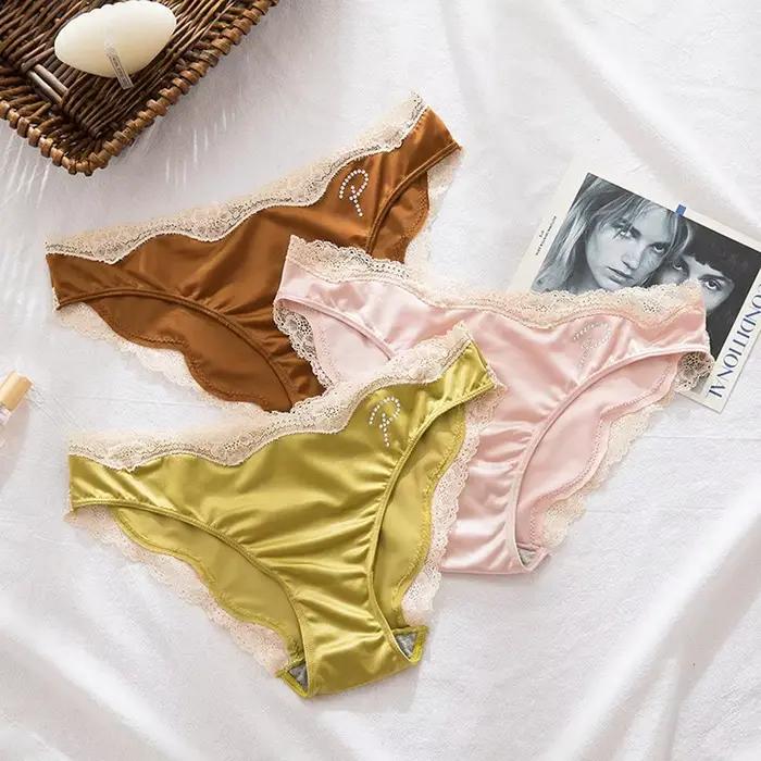 Culotte taille basse en coton avec biscuits pour femme